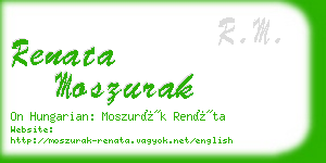 renata moszurak business card